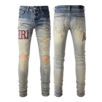 Amiri Flannel Core Logo Jean in Clay Indigo