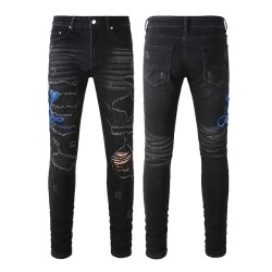 Amiri Snake Skinny Jean Vintage Black