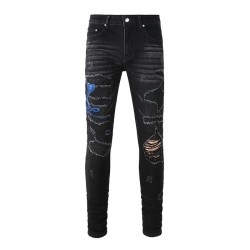 Amiri Snake Skinny Jean Vintage Black
