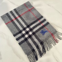Burberry Check Cashmere Scarf Archive Grey