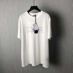 Dior and Hylton Nel T-Shirt Relaxed Fit White Cotton Jersey