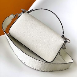 Fendi Baguette White Selleria Bag