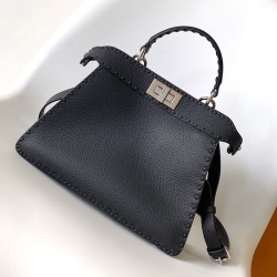 Fendi Peekaboo ISeeU Small Black Selleria Bag