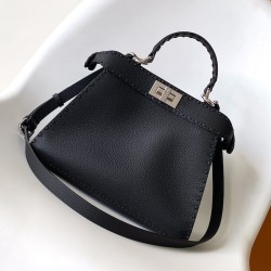 Fendi Peekaboo ISeeU Small Black Selleria Bag