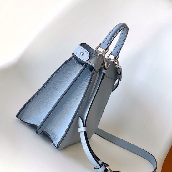 Fendi Peekaboo ISeeU Small Blue Selleria Bag Fendi Peekaboo ISeeU Small Blue Selleria Bag