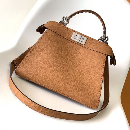 Fendi Peekaboo ISeeU Small Tan Selleria Bag Fendi Peekaboo ISeeU Small Tan Selleria Bag