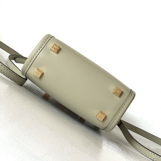 Fendi Mini Sunshine Shopper Green Leather Mini Bag Fendi Mini Sunshine Shopper Green Leather Mini Bag