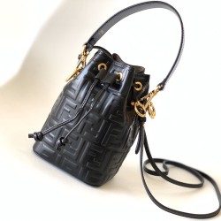 Fendi Mon Tresor Black Leather Mini Bag