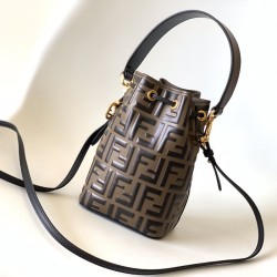 Fendi Mon Tresor Brown Leather Mini Bag