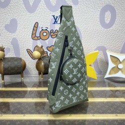 Louis Vuitton Olive Green Duo Slingbag M12486