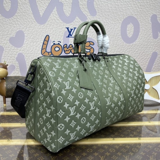 Louis Vuitton Monogram Shadow Keepall Bandoulière 50 M12504 Louis Vuitton Monogram Shadow Keepall Bandoulière 50 M12504