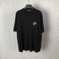 Louis Vuitton Signature Short-Sleeved Cotton Crewneck Black