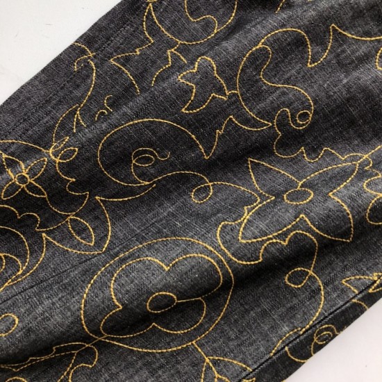 Louis Vuitton Embroidered Denim Pants 1AFX90 Louis Vuitton Embroidered Denim Pants 1AFX90