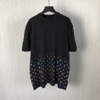 Louis Vuitton Monogram Gradient Embellished Short-Sleeved Crewneck