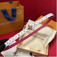 LV x TM Mini Flowergram 15mm Reversible Belt