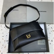 Balenciaga Large Soft Hourglass Shoulder Bag Black