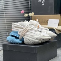 Balmain Unicorn Sneakers in Neoprene and Leather Blue