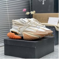 Balmain Unicorn Sneakers in Neoprene and Leather Orange