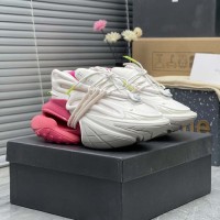Balmain Unicorn Sneakers in Neoprene and Leather Rose