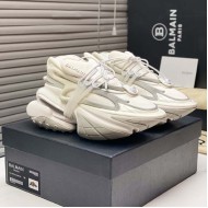 Balmain Calfskin Unicorn Low-top Sneakers White