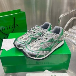 Bottega Veneta Orbit Sneaker Lightweight Technical Fabric and Mesh Green