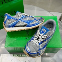 Bottega Veneta Orbit Sneaker Lightweight Technical Fabric Blue / Silver