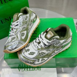 Bottega Veneta Orbit Sneaker Lightweight Technical Fabric Mud / White