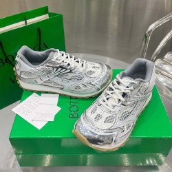 Bottega Veneta Orbit Sneaker Lightweight Technical Fabric and Mesh Silver