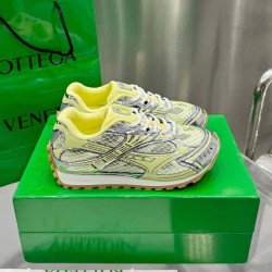 Bottega Veneta Orbit Sneaker Lightweight Technical Fabric Yellow / Silver