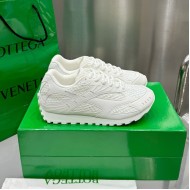Bottega Veneta Orbit Sneaker Lightweight Technical Fabric and Mesh White