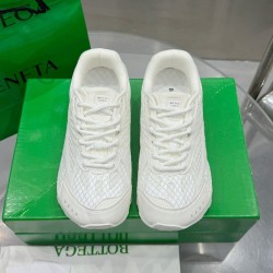 Bottega Veneta Orbit Sneaker Lightweight Technical Fabric and Mesh White