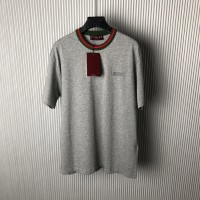 Gucci Jersey T-shirt with Web Grey