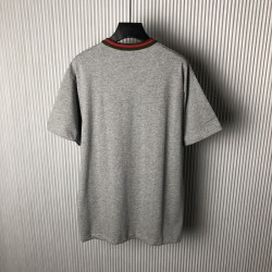 Gucci Jersey T-shirt with Web Grey