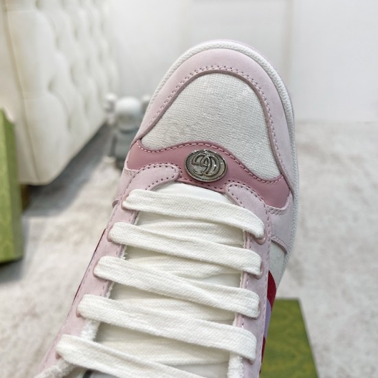 Gucci GG Screener Trainer Pink Suede Gucci GG Screener Trainer Pink Suede