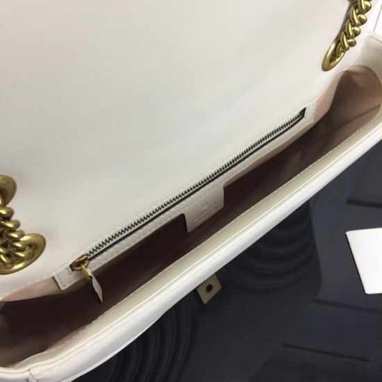 Gucci GG Marmont medium shoulder bag White 443496 Gucci GG Marmont medium shoulder bag White 443496