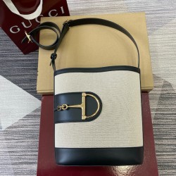 Gucci 73 Small Bucket Bag Natural Canvas