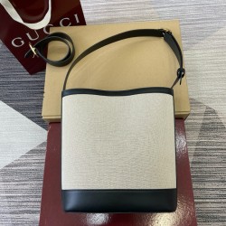 Gucci 73 Small Bucket Bag Natural Canvas
