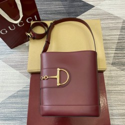 Gucci 73 Small Bucket Bag Red