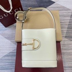 Gucci 73 Small Bucket Bag White