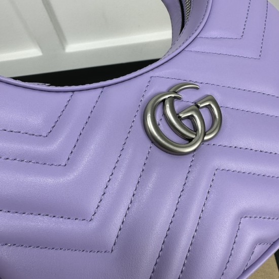 Gucci GG Marmont mini shoulder bag purple 699514 Gucci GG Marmont mini shoulder bag purple 699514