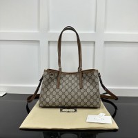 Gucci GG Emblem small tote bag brown ‎815214