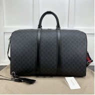 Gucci Black GG Supreme canvas GG duffle bag ‎792075
