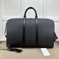 Gucci Black GG Supreme canvas GG duffle bag ‎792075