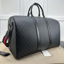 Gucci Black GG Supreme canvas GG duffle bag ‎792075