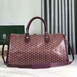 Goyard Boston 50 Bag Burgundy