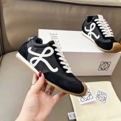 Loewe Ballet Runner 2.0 in nylon and calfskin black/white