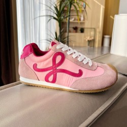 Loewe Ballet Runner 2.0 in nylon and calfskin red/pink