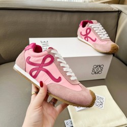 Loewe Ballet Runner 2.0 in nylon and calfskin red/pink