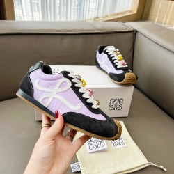 Loewe Ballet Runner 2.0 in nylon and calfskin black/purple