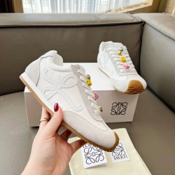 Loewe Ballet Runner 2.0 in nylon and calfskin white/white